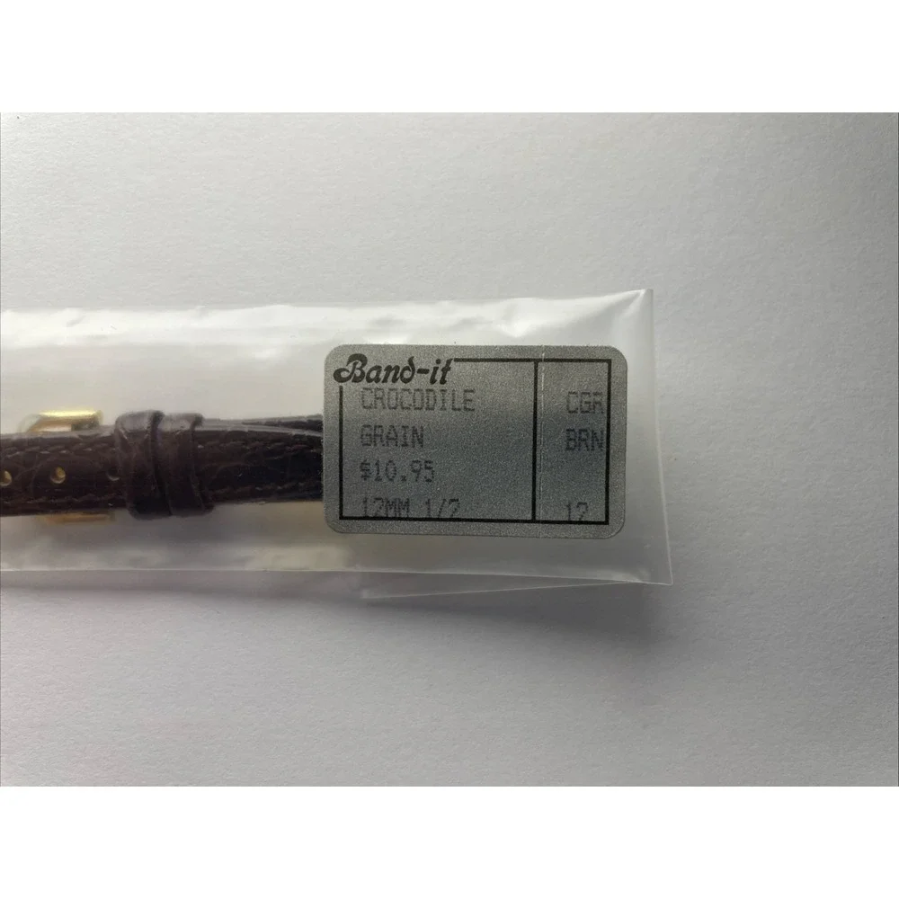 Band-it 12mm Brown Crocodile Grain Watch‎ Band